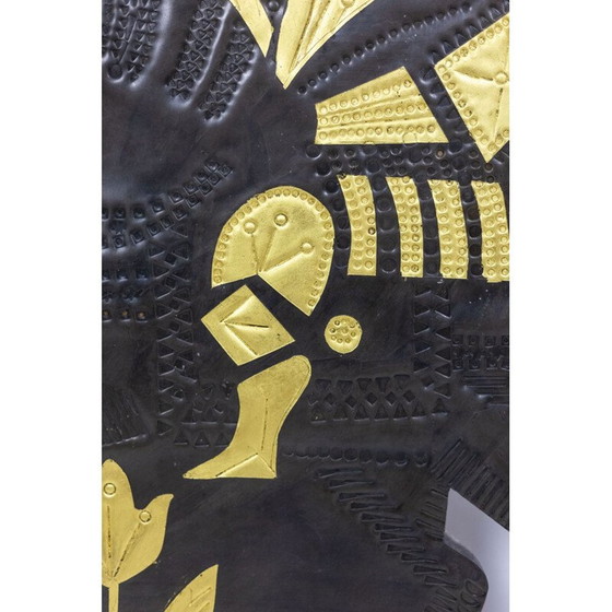 Image 1 of Vintage decorative lead panel by Roger Capron, 1960