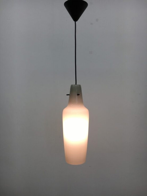 Mid-century grey glass hanging lamp - 1960’s