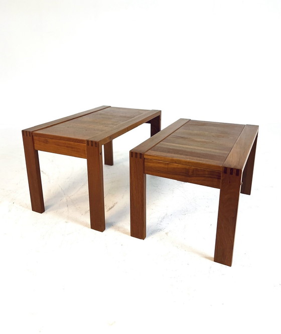 Image 1 of Set Of 2 Danish Side Tables