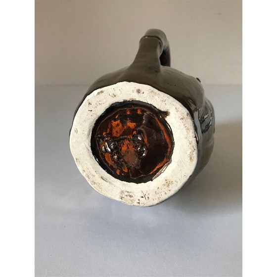 Image 1 of Vintage iridescent ceramic pitcher, 1960