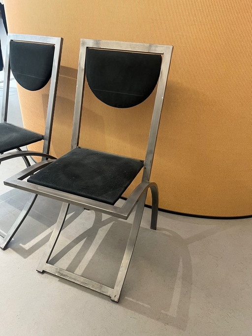 2x Kff Rvs Steel Chair