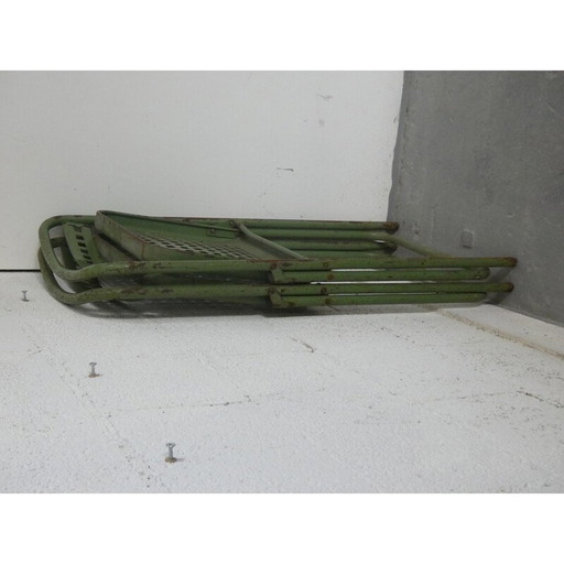 Pair of vintage metal folding chairs, 1960