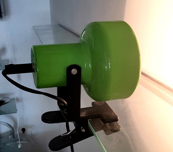 Image 1 of Green Clamping Lamp, 1970S