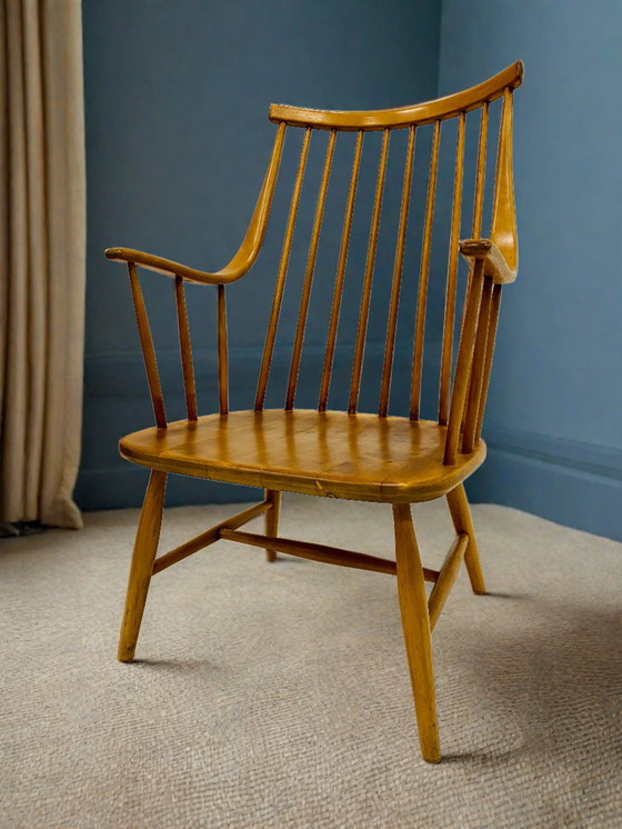 Image 1 of FAUTEUIL À DOSSIER EN FUSEAU GRANDESSA PAR LENA LARSSON POUR NESTO, SUÈDE ANNÉES 1960