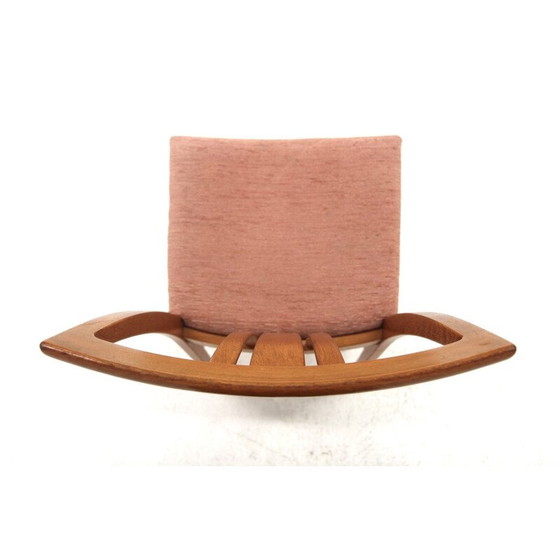 Image 1 of Set of 4 vintage teak and fabric chairs, Sweden 1960