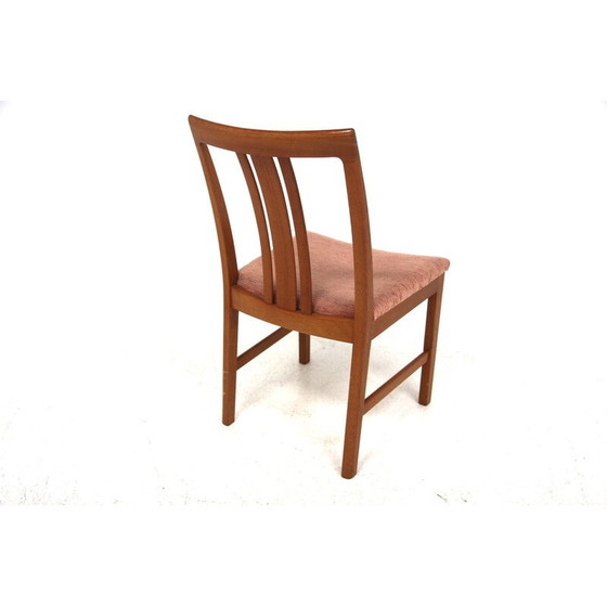 Image 1 of Set of 4 vintage teak and fabric chairs, Sweden 1960