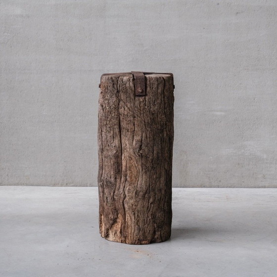 Image 1 of Pair of vintage primitive Spanish wooden side tables