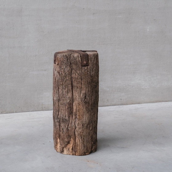 Image 1 of Pair of vintage primitive Spanish wooden side tables