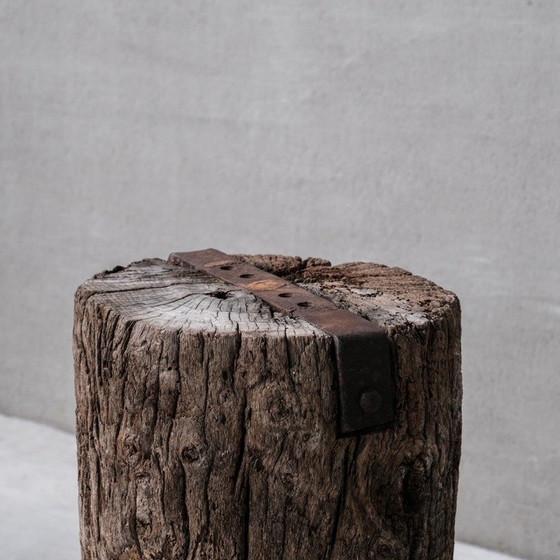 Image 1 of Pair of vintage primitive Spanish wooden side tables