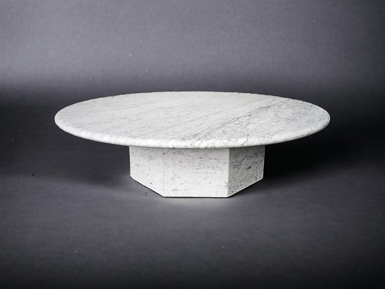 Image 1 of Table basse en marbre de Carrare ~130cm, Italie 1970