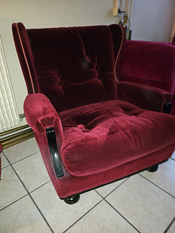 Image 1 of 2 Jean Prevost Armchairs With Pouf