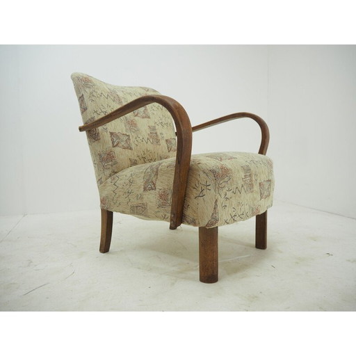Art Deco vintage armchair, Czechoslovakia 1940s