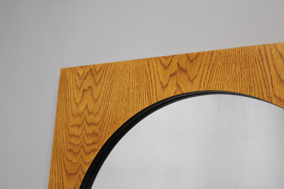 Image 1 of 1970S Pair Of Oak Large Square Mirrors, Czechoslovakia