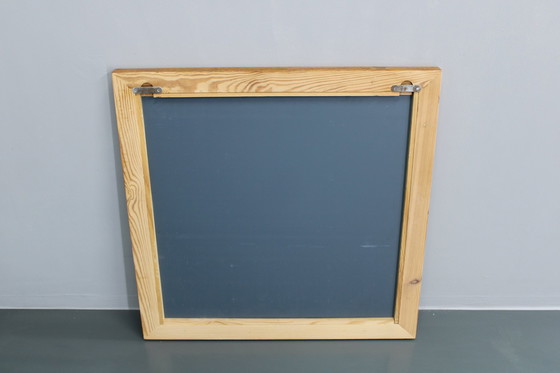 Image 1 of 1970S Pair Of Oak Large Square Mirrors, Czechoslovakia