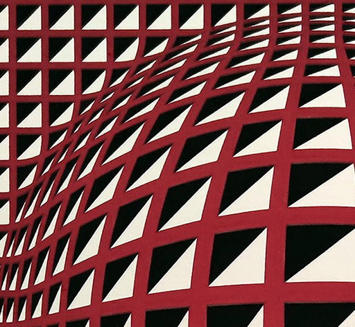 Screen print, serigraph 'Terz Liten' by Victor Vasarely (1906-1997), the grand master of Op Art