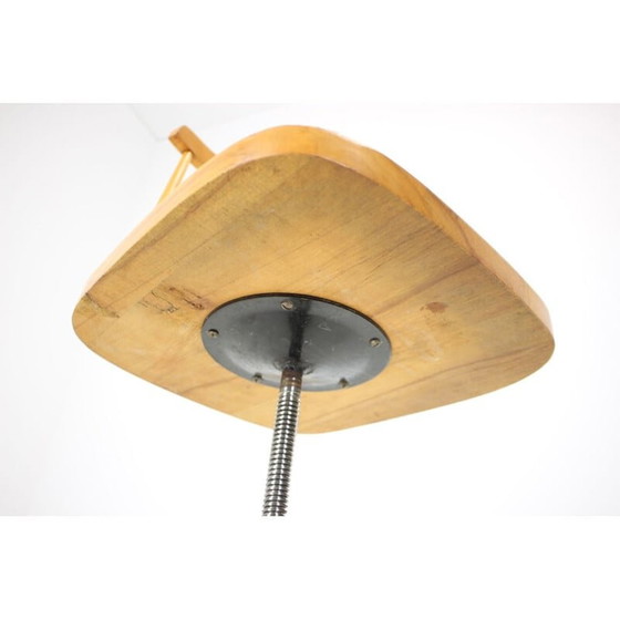 Image 1 of Mid century wood revolving armchair, Czechoslovakia 1970s