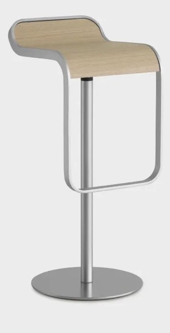 Image 1 of 2x Lapalma Lem S80 Barstool Light Oak And Stainless Steel