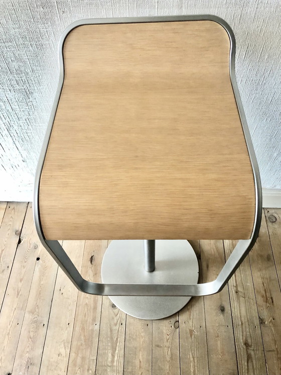 Image 1 of 2x Lapalma Lem S80 Barstool Light Oak And Stainless Steel