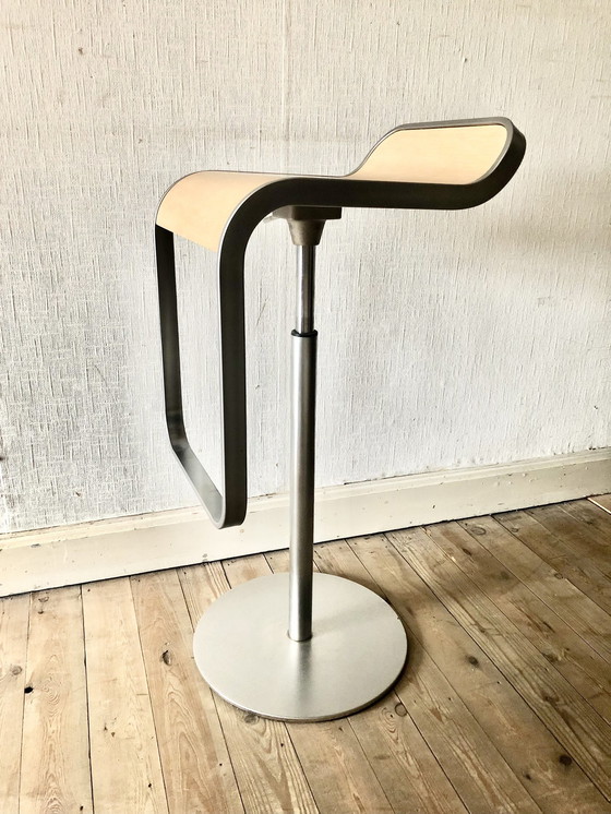 Image 1 of 2x Lapalma Lem S80 Barstool Light Oak And Stainless Steel