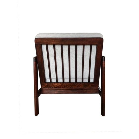 Image 1 of Pair of vintage Grey B-7752 beechwood armchairs by Zenon Bączyk for Swarzędzkie Fabryki Mebli, Poland 1960