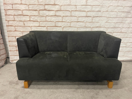 Image 1 of 3+2-Seater Leolux Vintage Style Suede/Leather Fabric Sofa Set