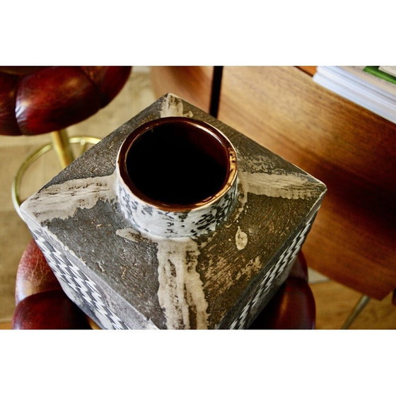 Image 1 of Vintage square ceramic vase, Germany 1950s
