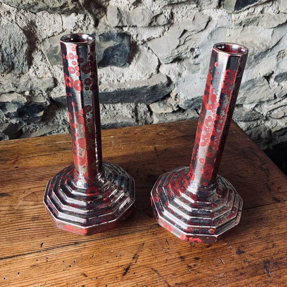 Image 1 of Pair of vintage vases by Fives Lille