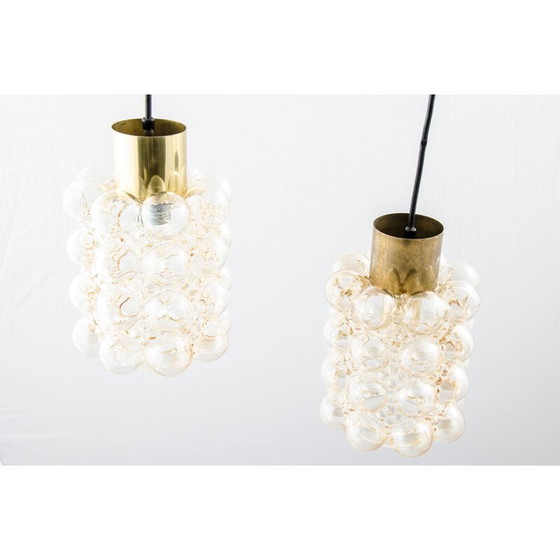 Image 1 of Pair of vintage Bubble Glass Ceiling Lamps by Helena Tynell & Heinrich Gantenbrink for Limburg 1960s