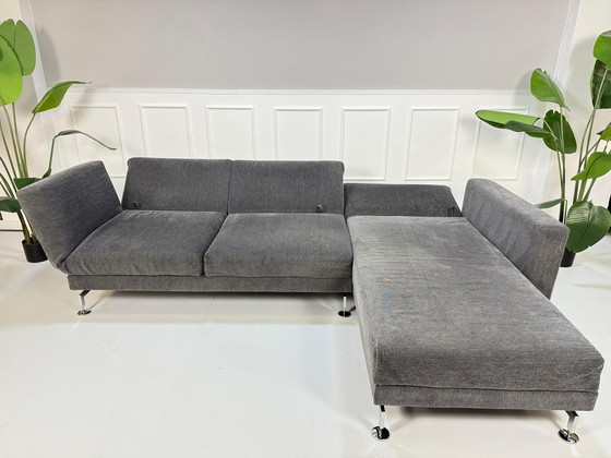 Image 1 of Brühl Moule corner sofa fabric sofa gray sleep function