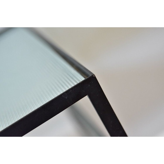 Image 1 of Vintage black metal bar carts by Herbert Hirche for Christian Holzäpfel KG, Germany 1960