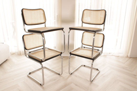 Image 1 of 4x Gavina Cesca chairs by Marcel Breuer