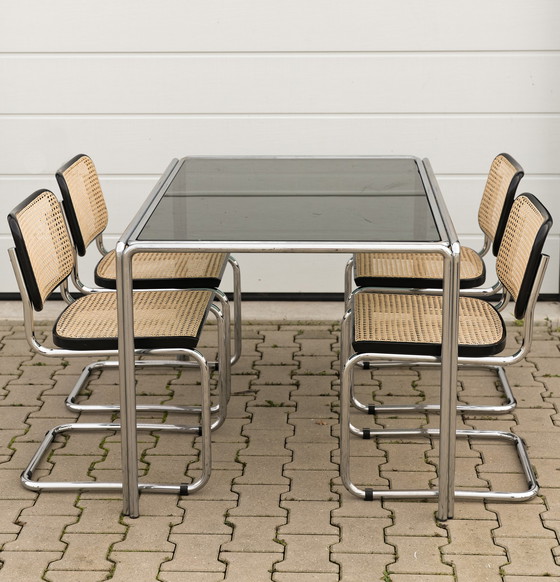 Image 1 of 4x Gavina Cesca chairs by Marcel Breuer