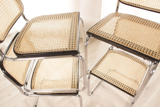 Image 1 of 4x Gavina Cesca chairs by Marcel Breuer