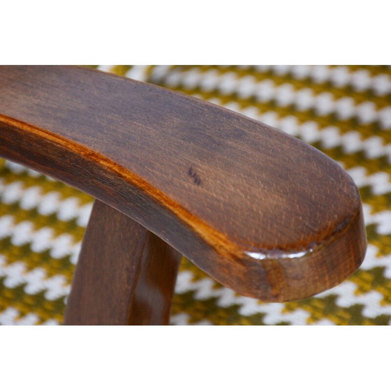 Image 1 of Pair of vintage Art Deco armchairs in solid beech, Czechoslovakia 1920