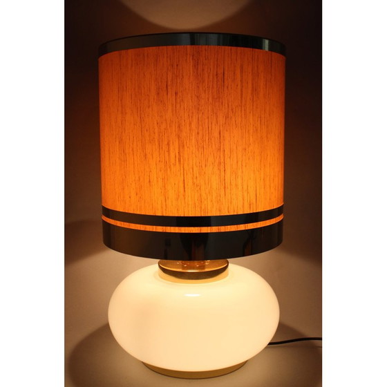 Image 1 of Lampada da tavolo vintage in vetro e ottone, Italia anni '70