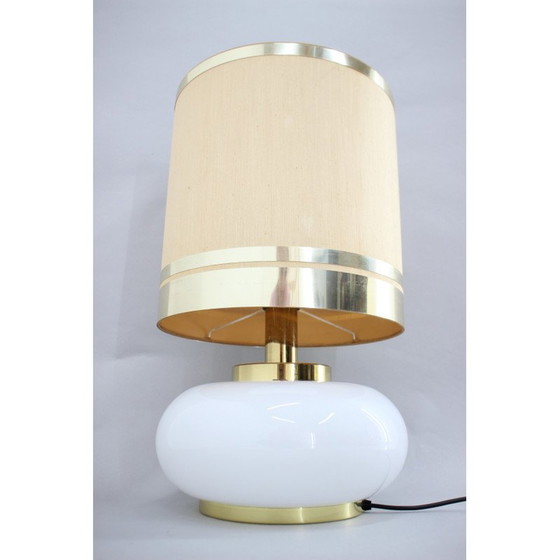 Image 1 of Lampada da tavolo vintage in vetro e ottone, Italia anni '70
