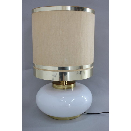 Image 1 of Lampada da tavolo vintage in vetro e ottone, Italia anni '70