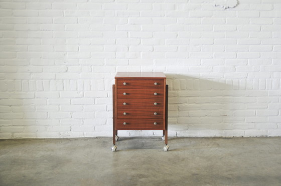 Image 1 of Vintage chest of drawers on wheels
