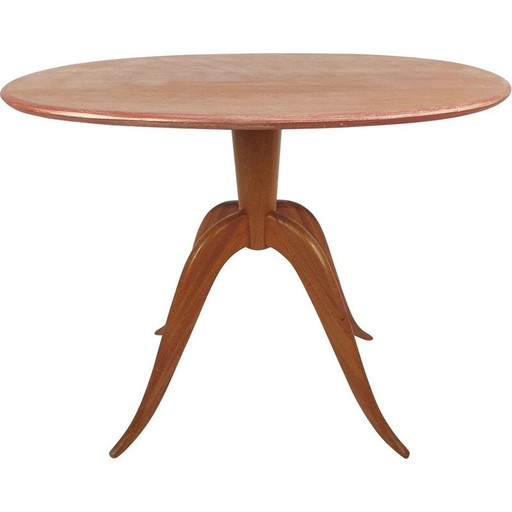Vintage oval coffee table, italy 1960