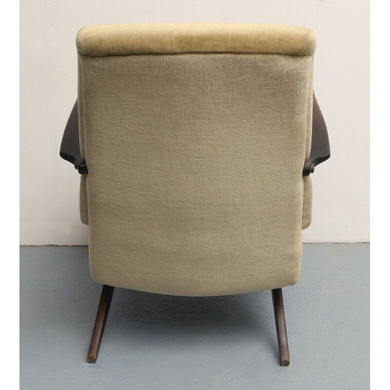 Image 1 of Poltrona a forbice vintage in velluto, anni '50