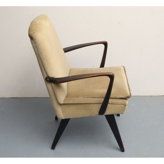 Image 1 of Poltrona a forbice vintage in velluto, anni '50