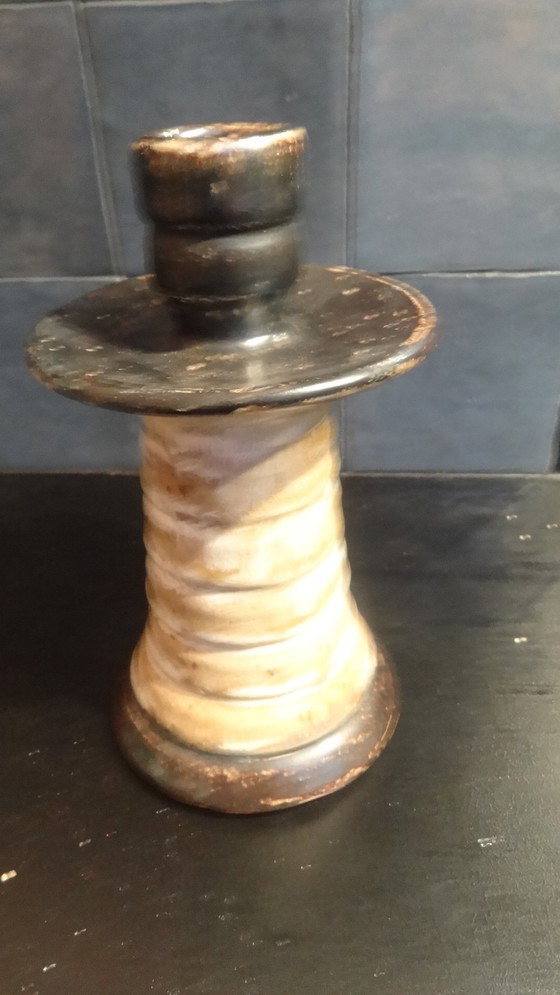 Image 1 of Candelabro de gres rústico 