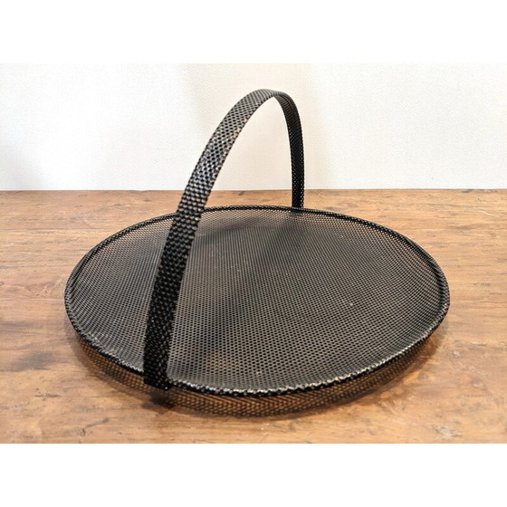 Image 1 of Vintage black metal basket by Mathieu Mategot, 1950-1960