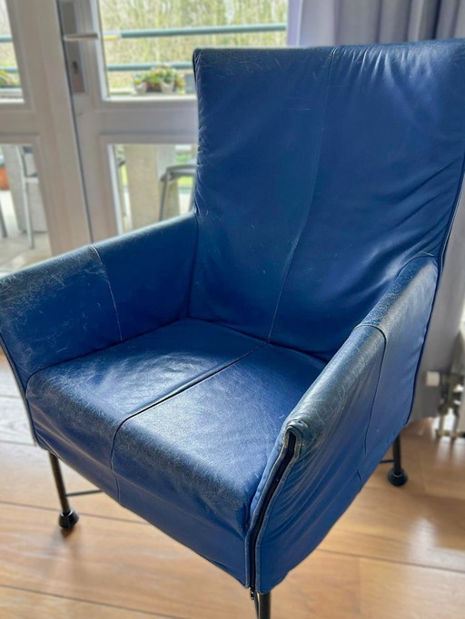 *For Sale: Montis Chaplin Chair - Blue Leather*