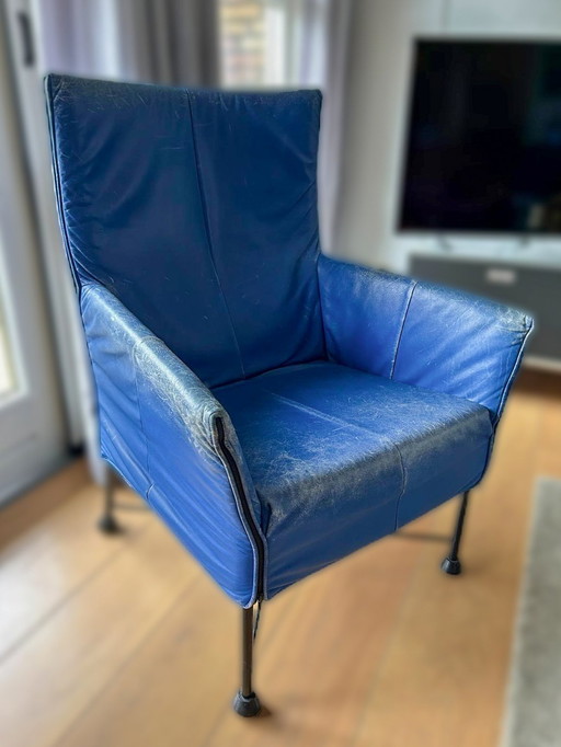 *For Sale: Montis Chaplin Chair - Blue Leather*