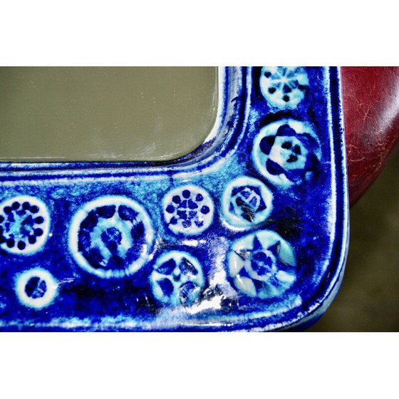 Image 1 of Specchio vintage in ceramica di Vegvari, 1970
