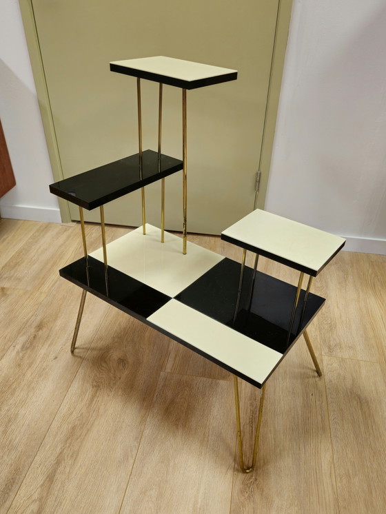 Image 1 of Vintage Rockabilly Plant Table Side Table