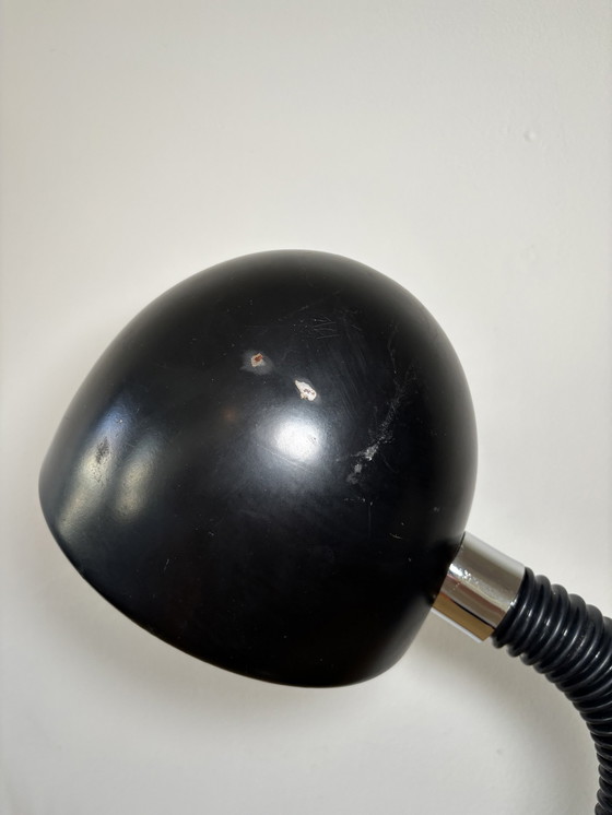 Image 1 of Hillebrand, lampada da tavolo vintage, Germania, anni '70, metà secolo, design industriale, Bauhaus, cromo, metallo, lampada