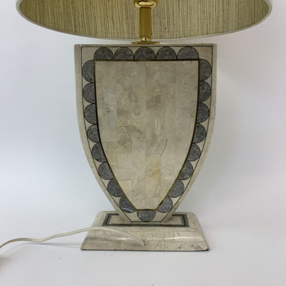 Image 1 of  Vintage Tessellated Marble Veneer Table Lamp from Maitland-Smith
