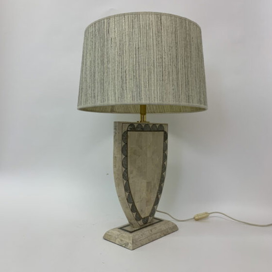 Image 1 of  Vintage Tessellated Marble Veneer Table Lamp from Maitland-Smith